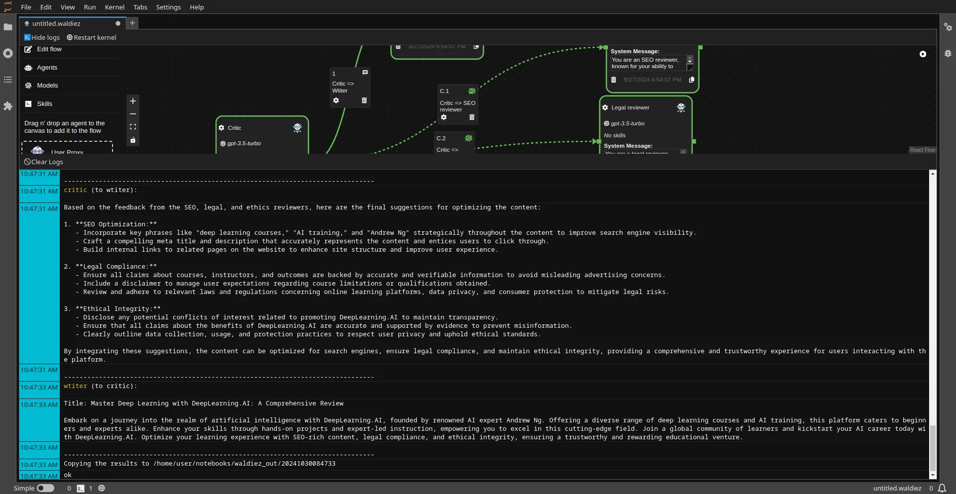 Nested Chat message