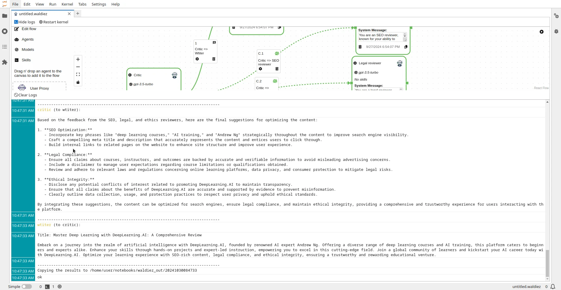 Nested Chat message