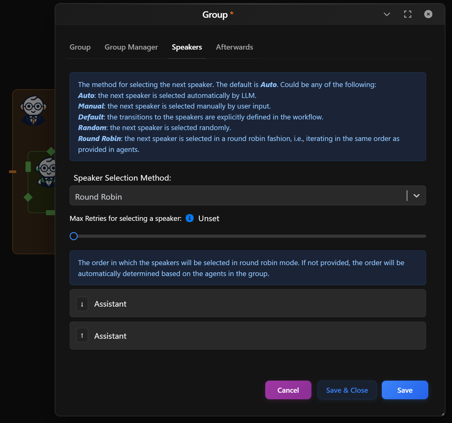 Group Manager - Speakers Tab preview