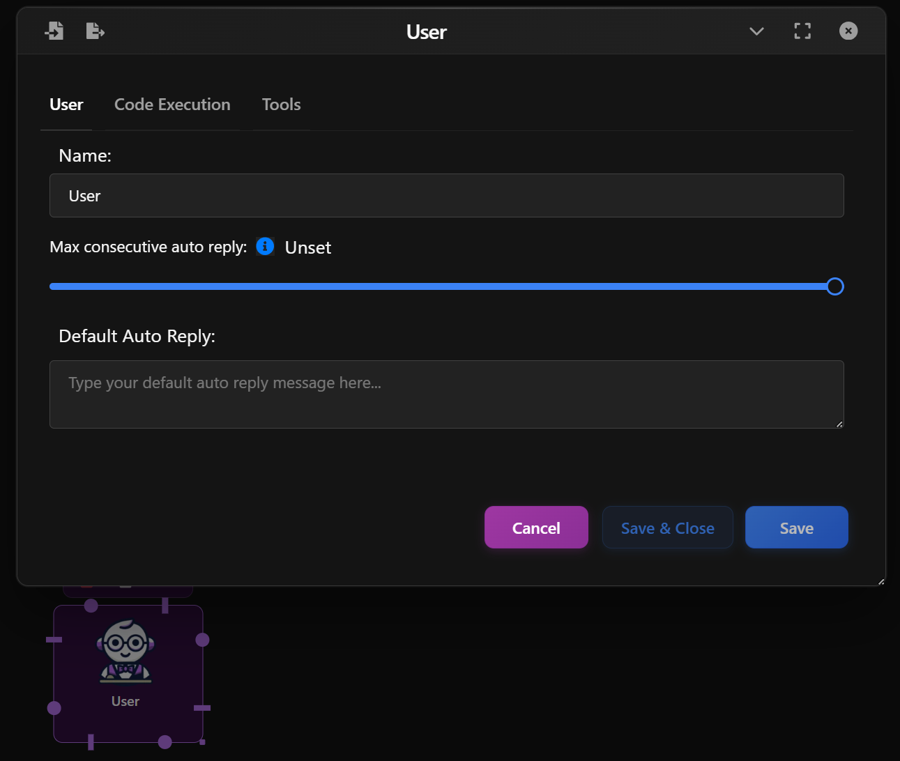 User Agent - Basic setup preview