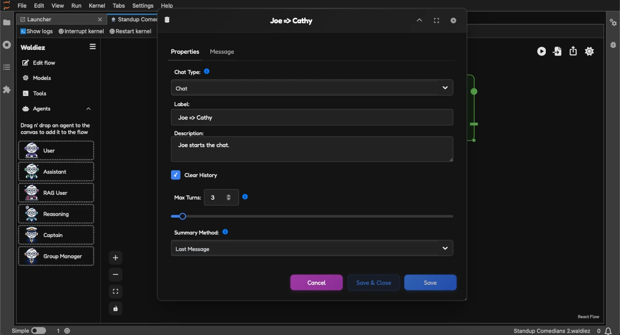 Example 1 - main chat