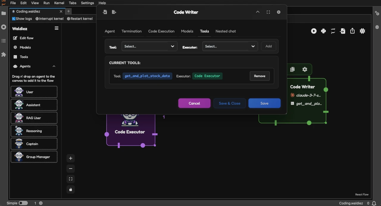Agent tools registration