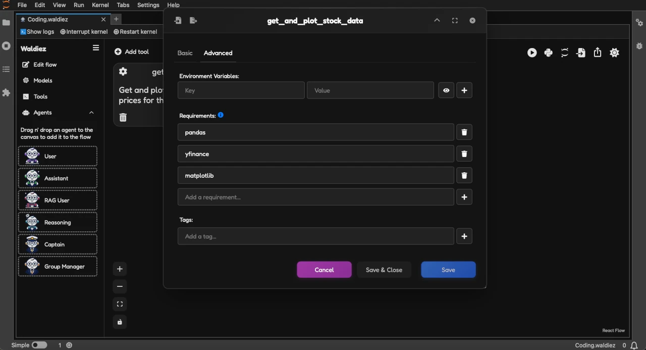 Example 5 tool requirements
