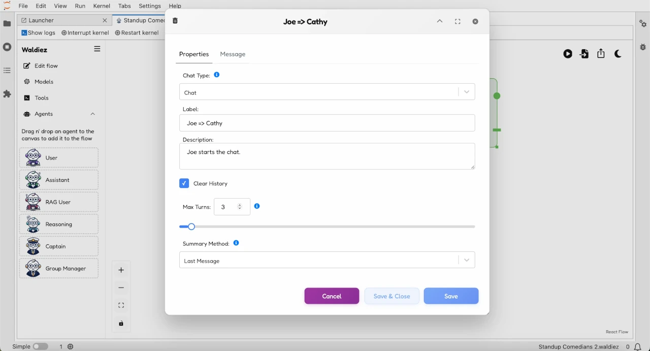 Example 1 - main chat