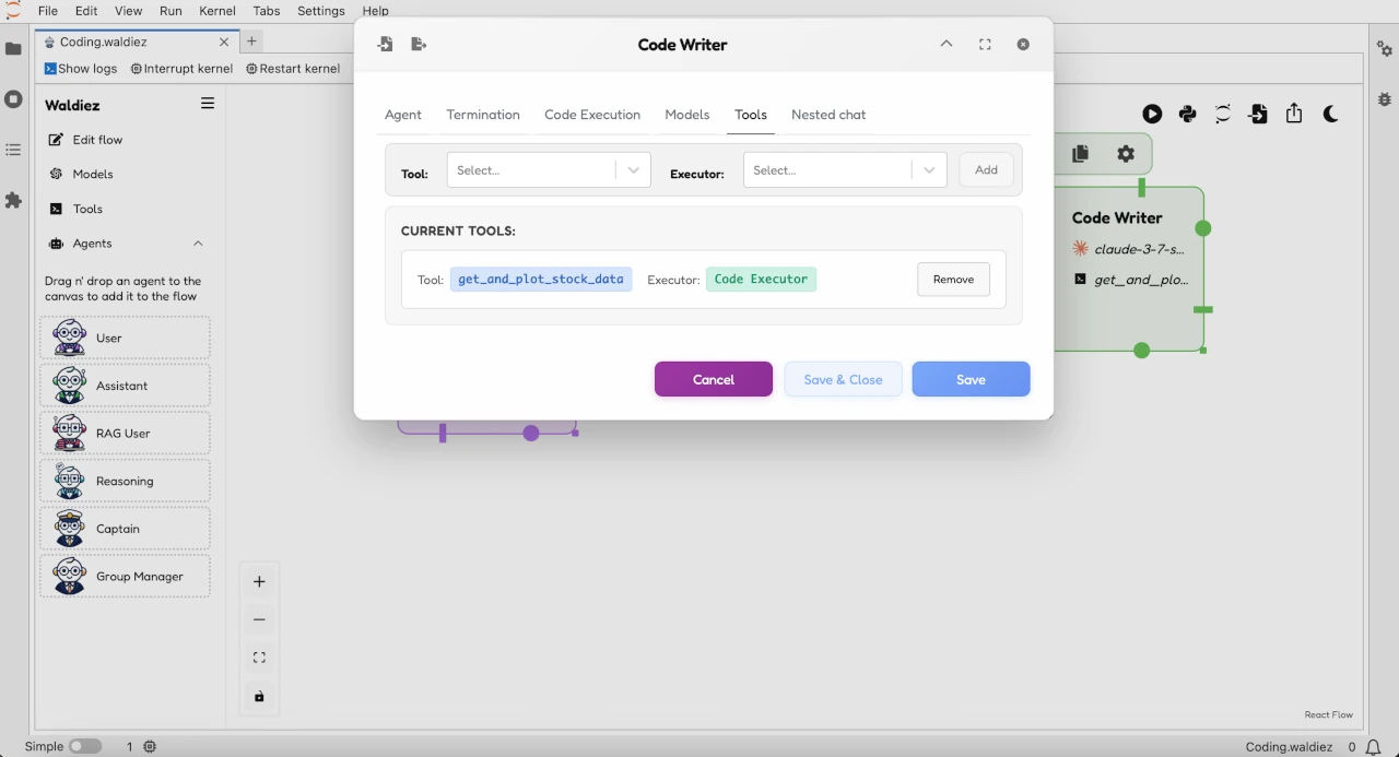 Agent tools registration