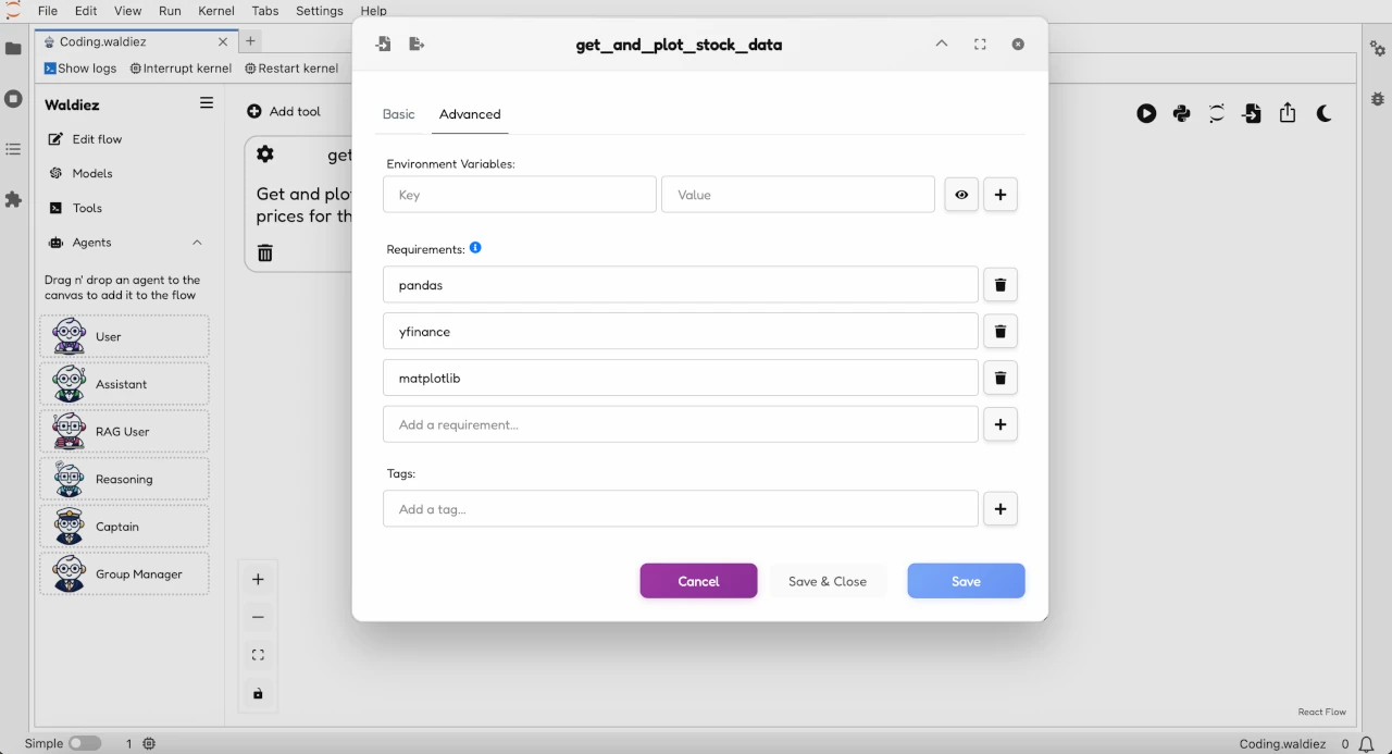 Example 5 tool requirements