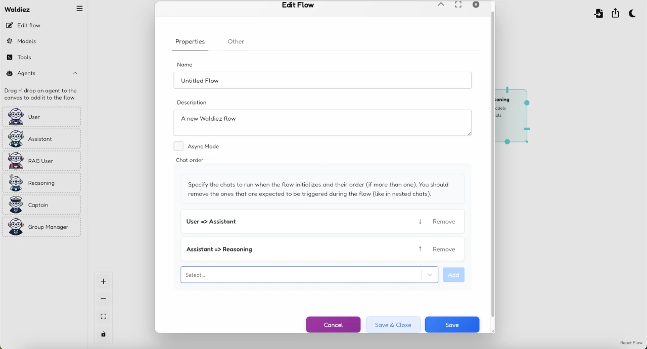 Flow settings Preview