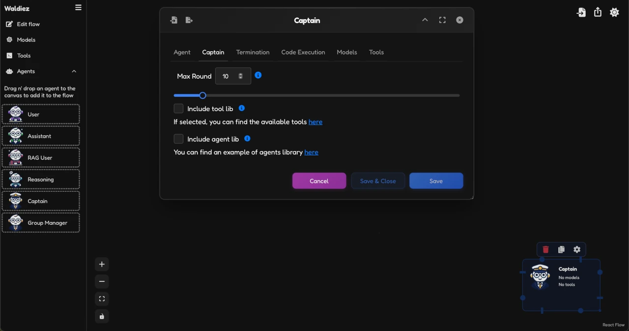 Gaptain agent - Setup preview