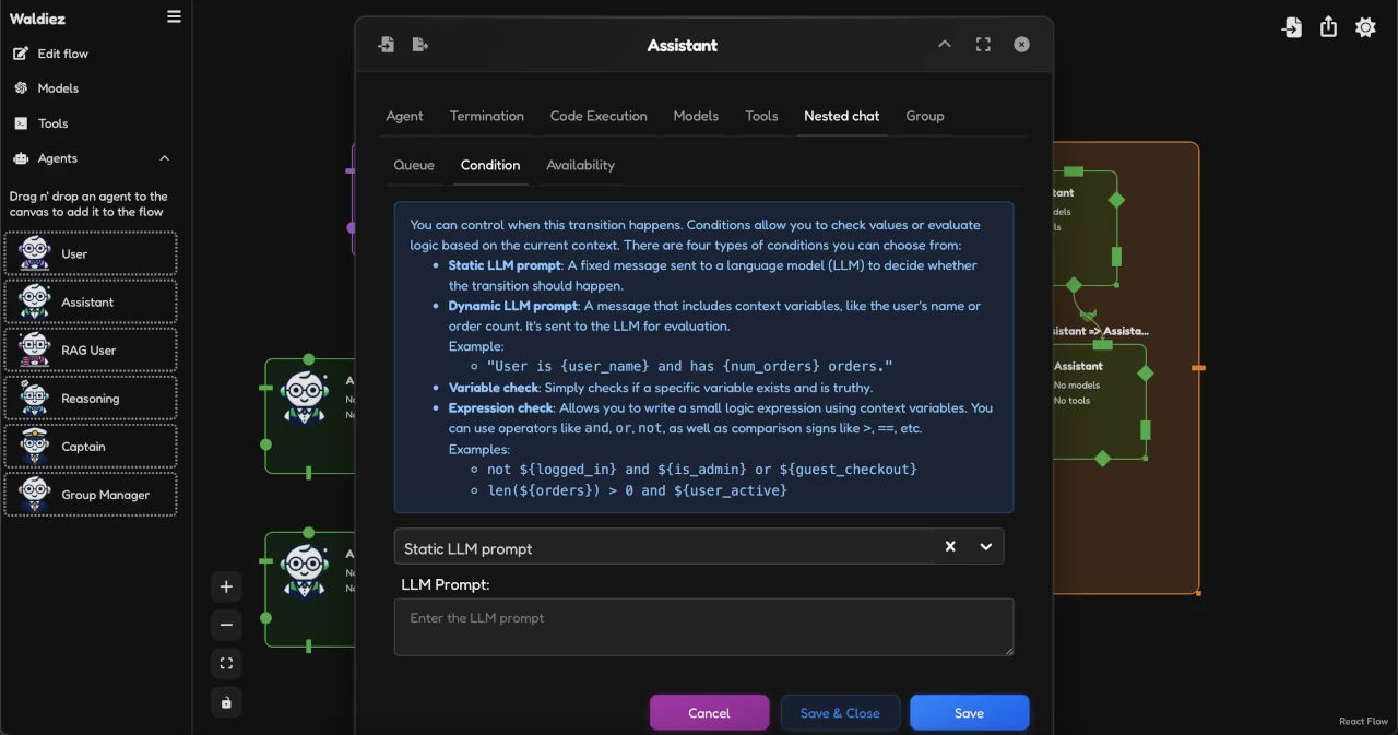 Nested Chat handoff previeww