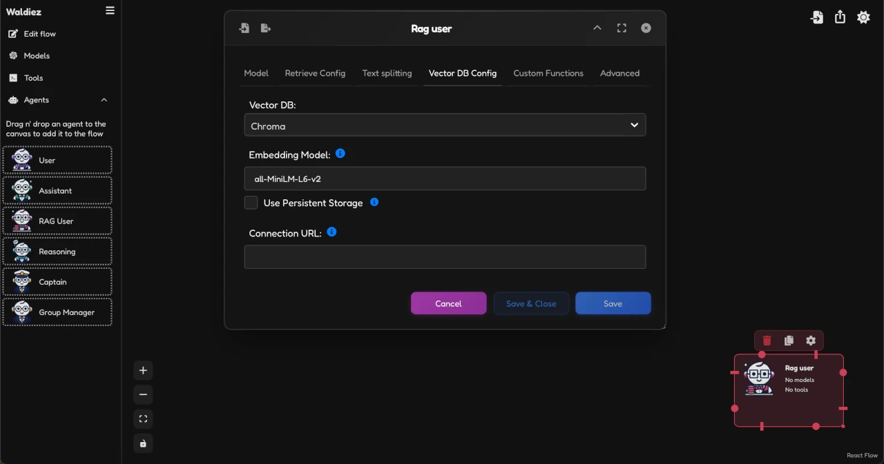 RAG agent - Setup preview