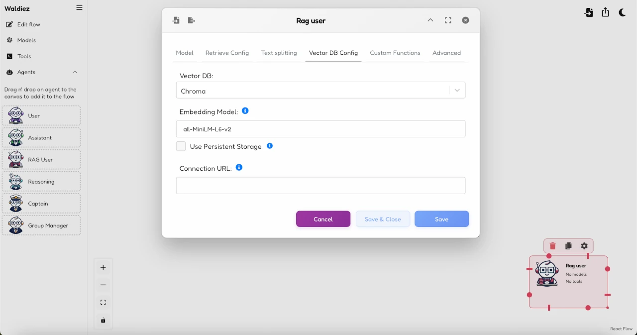 RAG agent - Setup preview